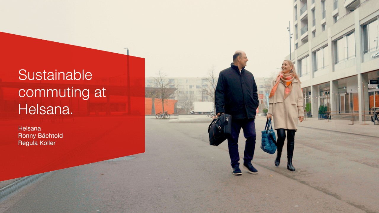 Sustainable commuting at Helsana.